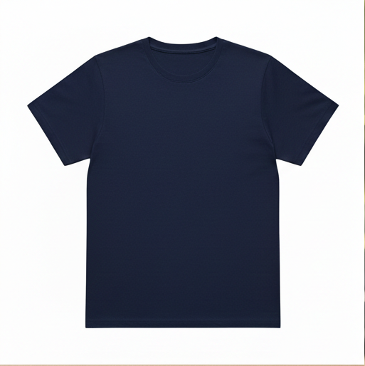 Men's Everyday Comfort Premium Cotton Blend T-Shirt – Navy Blue