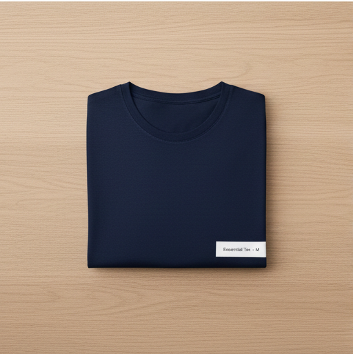 Men's Everyday Comfort Premium Cotton Blend T-Shirt – Navy Blue
